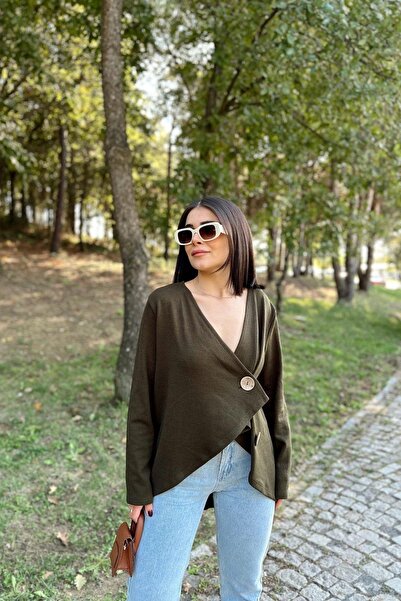 NEW LAVİVA Women's Khaki Cardigan - 700-3328