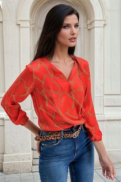 NEW LAVİVA Women's Red Blouse - 700-t4009-5080
