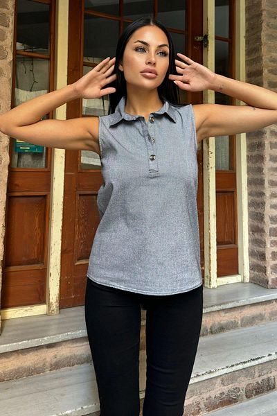 NEW LAVİVA Women's Anthracite Blouse - 700-3403