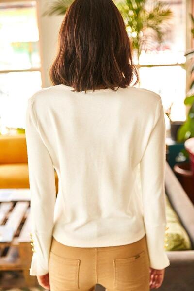 NEW LAVİVA Women's Ecru Cardigan - 700-3007