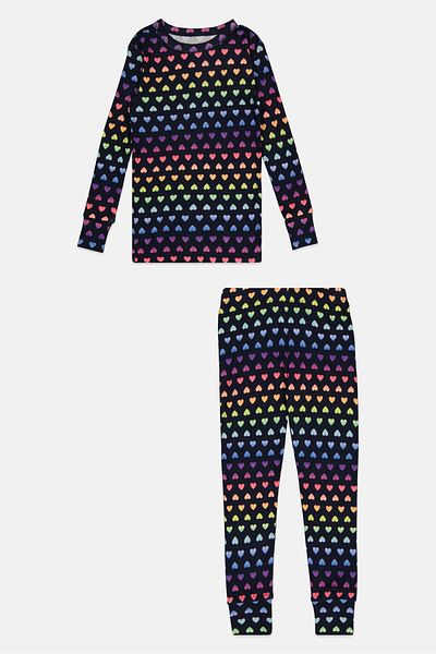 GAP Kids Girl 2 Pieces Allover Print Top And Bottom Sleepwear, Multicolor