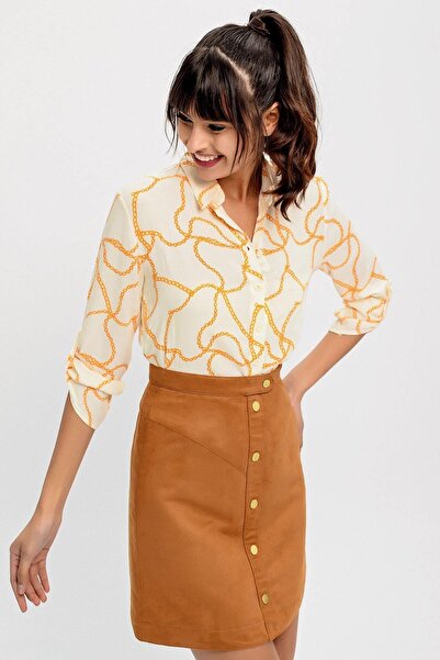 NEW LAVİVA Women's Ecru Shirt - 700-H5032