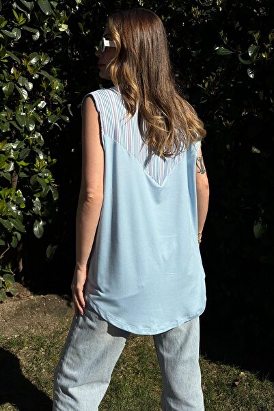 NEW LAVİVA Bluză albastră pentru femei - 700-3430