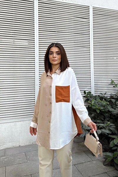 NEW LAVİVA Cămașă lungă tunică pentru femei - 700-3071