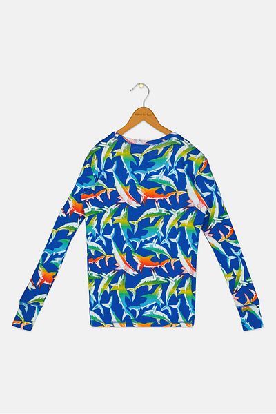 GAP Kids Boy 2 Pieces Allover Print Long Sleeves Top And Bottom Pajama Set, Multicolor