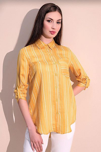 NEW LAVİVA Cămașă galbenă pentru femei - 700-3266