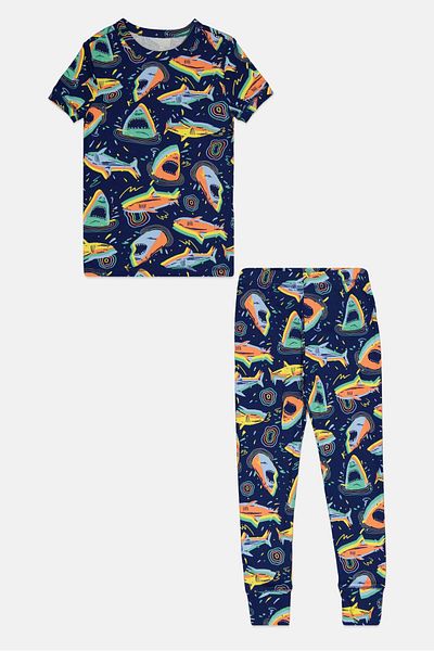 GAP Kids Boy 2 Pcs Graphic Print Top And Bottom Pyjama Set, Multicolor