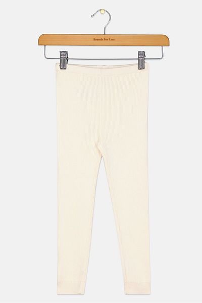 GAP Toddlers Girl Ribbed Leggings, Beige