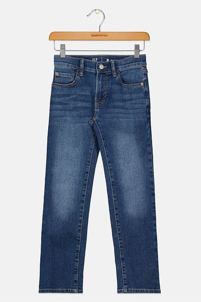 GAP Kids Boy Straight Fit Washed Denim Jeans, Blue