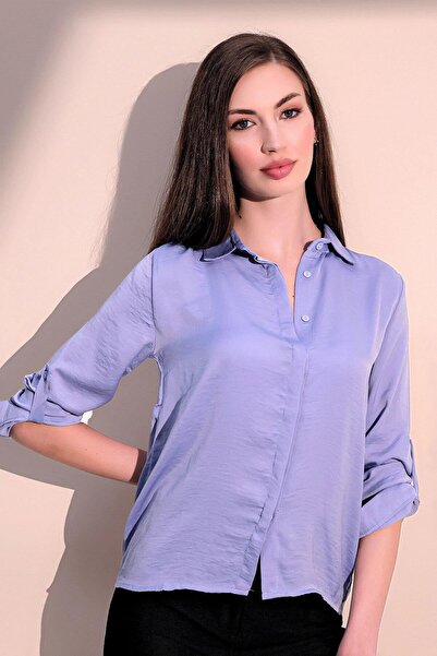 NEW LAVİVA Cămașă de damă din satin - 700-3211