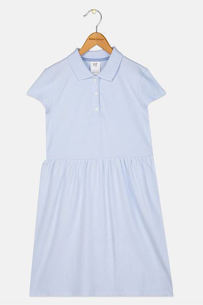 GAP Kids Girl Solid Dress Shirt, Light Blue