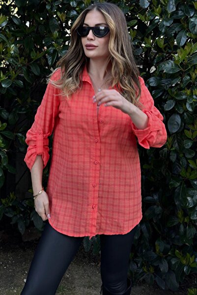 NEW LAVİVA Cămașă portocalie pentru femei - 700-SS22-6582