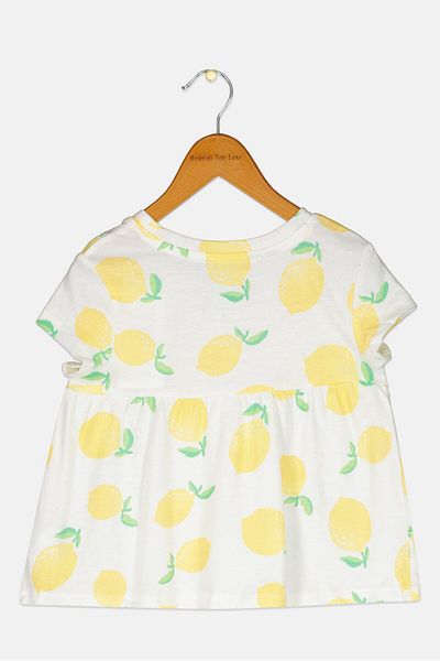 GAP Toddlers Girl Allover Print Dress, Off White
