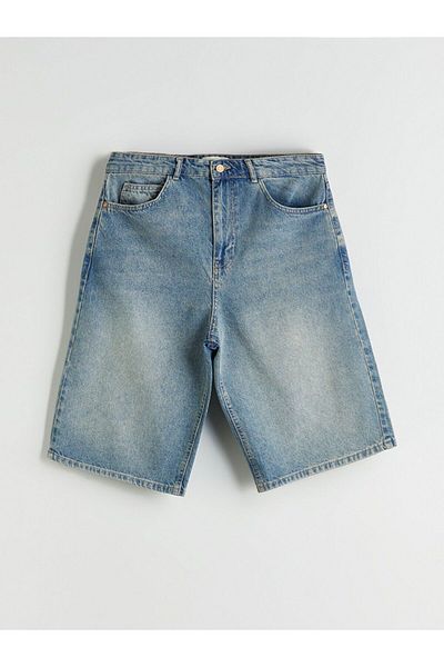 LC Waikiki Blugi LCW Pantaloni scurti de jeans pentru bărbați, cu potrivire confortabilă