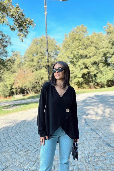 NEW LAVİVA Women's Black Cardigan - 700-3328