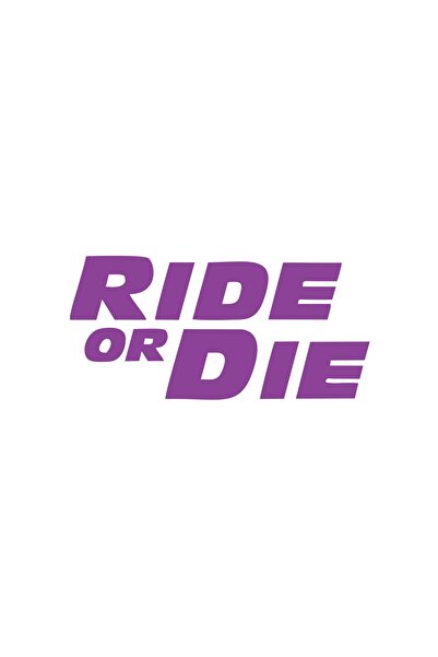 Reysa Tasarım Ride or Die Car Sticker 17X17 cm Purple