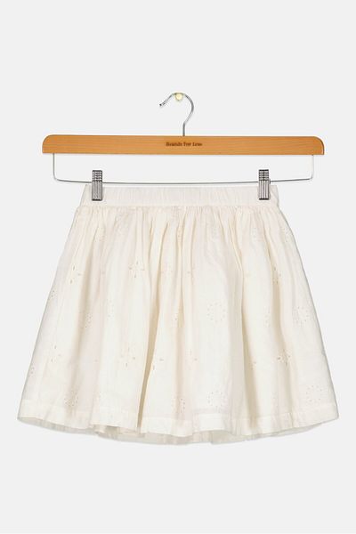 GAP Kids Girl Pointtel Pattern Mini Skirt, Off White