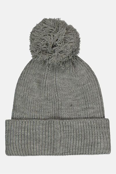GAP Kids Boy Knitted Pom Pom Cap, Grey