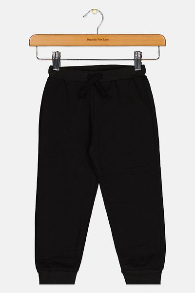 Fox Toddlers Boy Solid Jogger Pants, Black