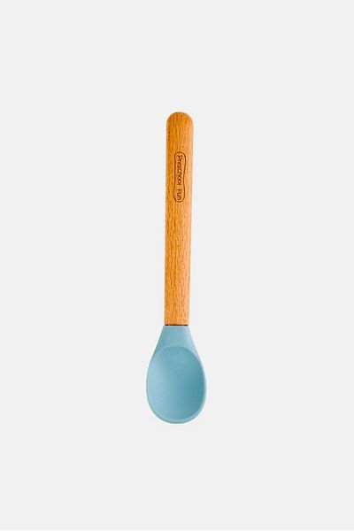 Preschool Fun 1 Piece Mini Silicone Spoon, Grey