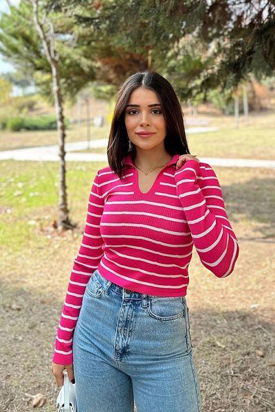 NEW LAVİVA Women's Striped Knitwear - 700-K7521