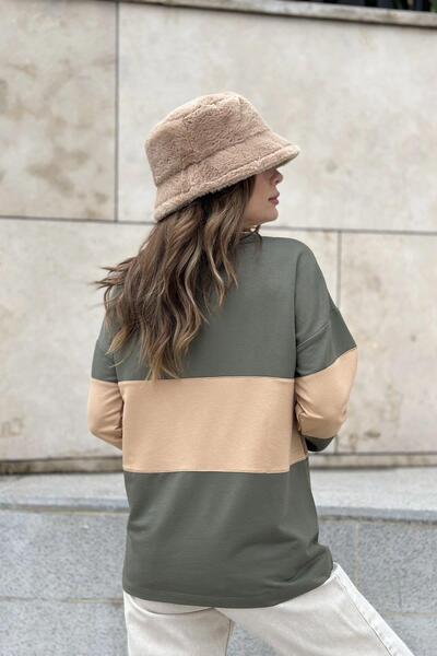 NEW LAVİVA Women's Khaki Sweatshirt - 700-3471