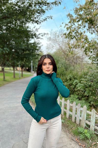 NEW LAVİVA Women's Green Knitwear - 700-K7524