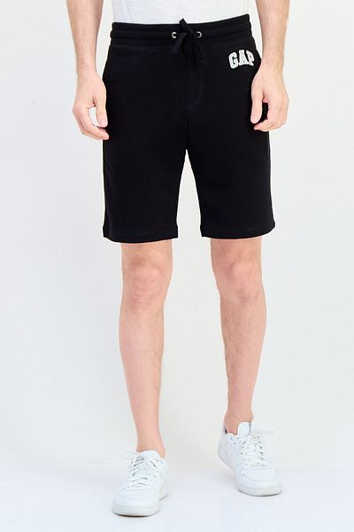 GAP Men Embroidered Logo Basic Shorts, Black
