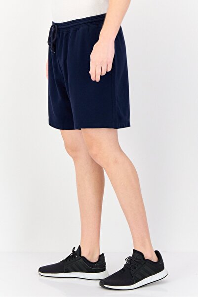 GAP Men Solid Drawstring Basic Shorts, Navy Blue