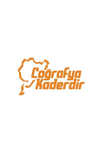 Reysa Tasarım Geography Is Destiny Car Sticker 17X17 cm Orange