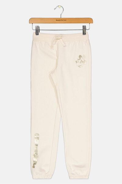 GAP Disney X Gap Kids Girl Graphic Print Drawstring Sweatpants, Off White