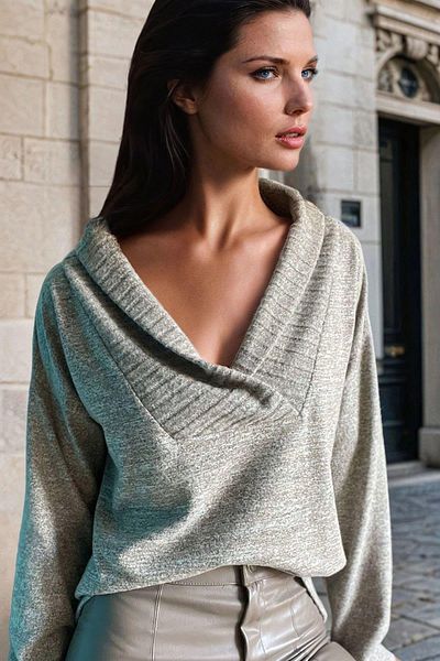 NEW LAVİVA Women's Beige Knitwear Blouse - 700-3326
