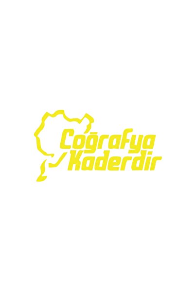 Reysa Tasarım Geography Is Destiny Car Sticker 17X17 cm Yellow
