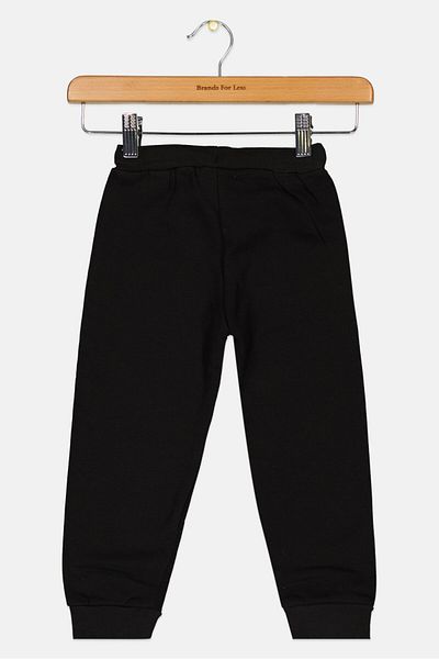 Fox Toddlers Boy Solid Jogger Pants, Black