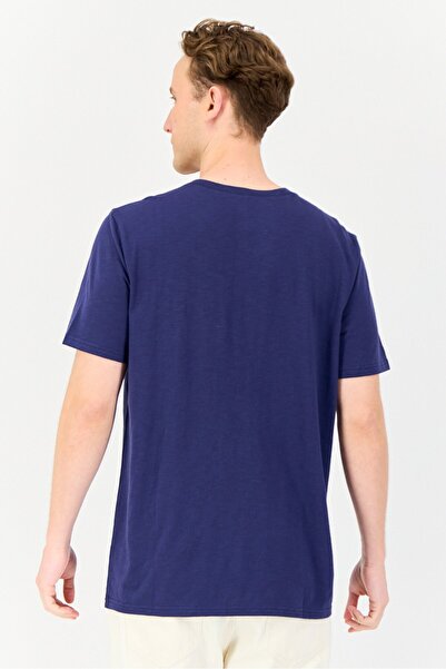 GAP Men Crew Neck Short Sleeves Plain T-Shirt, Navy
