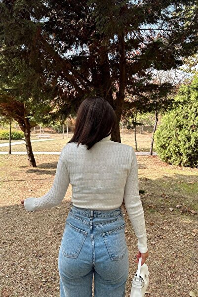 NEW LAVİVA Women's Ecru Knitwear Blouse - 700-K7523