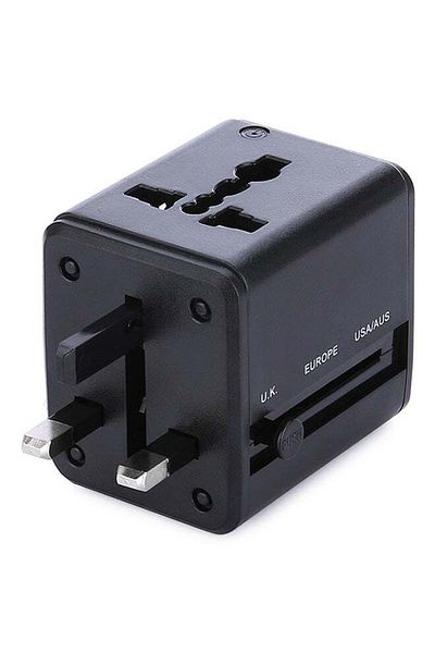 Generic International Travel Power Adapter Black