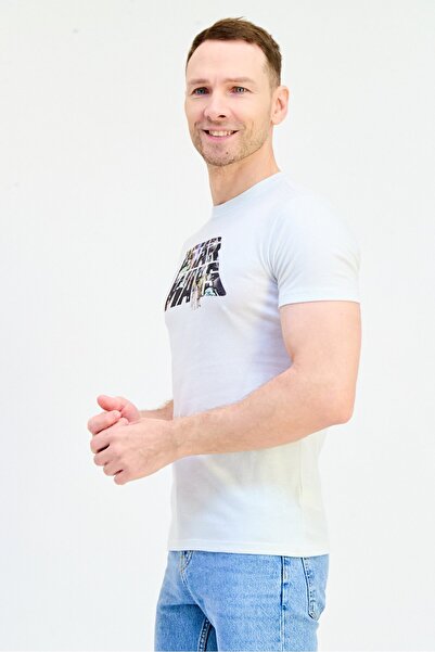 GAP Men Crew Neck Short Sleeve Graphic T Shirt, White