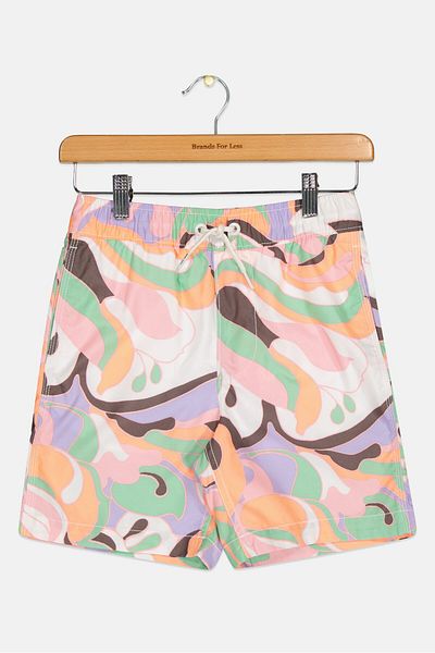 GAP Kids Boy Abstract Print Drawstring Board Shorts, Multicolor