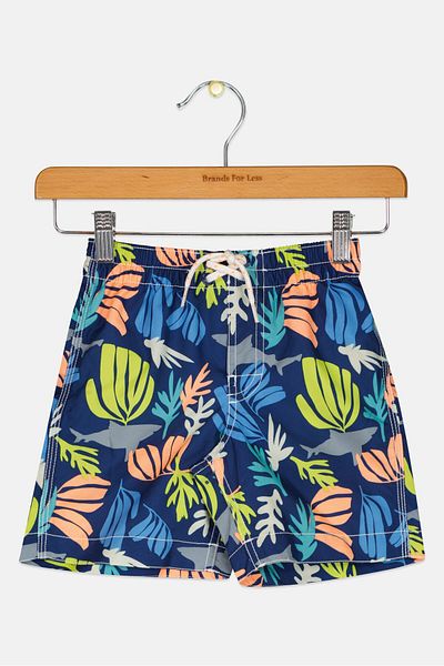GAP Toddlers Boy Allover Print Board Shorts, Multicolor