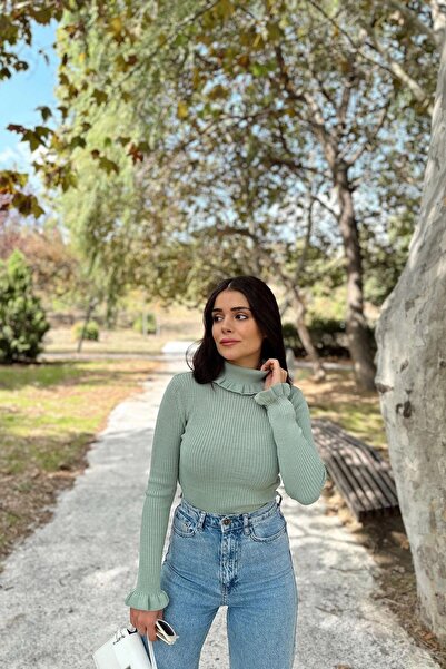 NEW LAVİVA Women's Ruffled Knitwear - 700-K7525