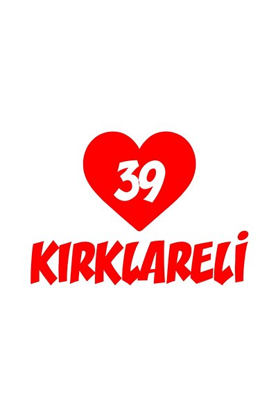 Reysa Tasarım ملصق سيارة على شكل قلب 39 كيرفليسلي مقاس 17x17 سم باللون الأحمر