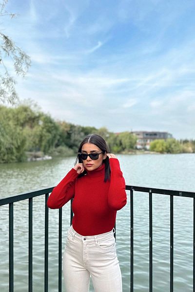 NEW LAVİVA Women's Red Knitwear - 700-K7524