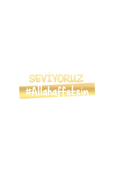Reysa Tasarım We Love Allah Forgive Car Sticker 17X17 cm Gold