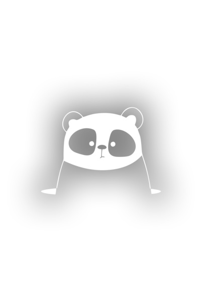 Reysa Tasarım ملصق سيارة باندا مقاس 17x17 سم أبيض