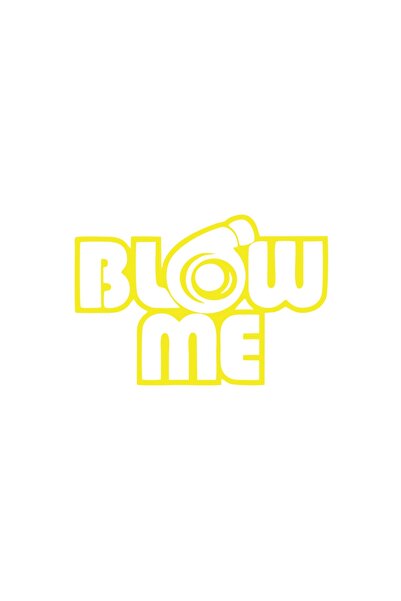 Reysa Tasarım ملصق سيارة بلو مي مقاس 17×17 سم أصفر