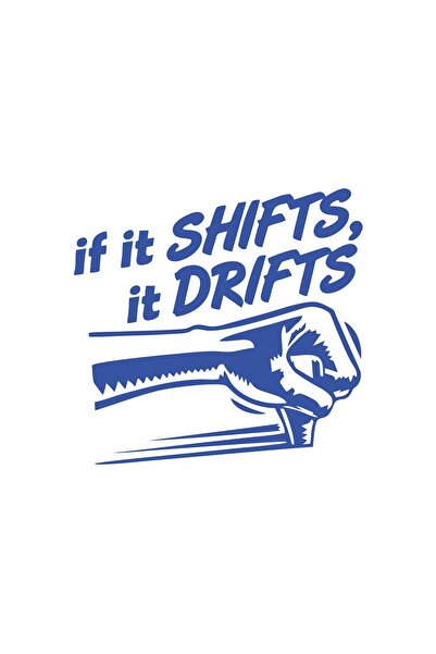Reysa Tasarım ملصق سيارة If It Shifts It Drifts مقاس 17x17 سم باللون الأزرق