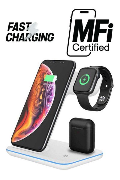 Generic 3-In-1 Wireless Charger White