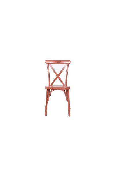 Generic LIVING ACCENTS Stackable Aluminium Armless Dining Chair Vintage Red 657S-H45-ALU RED