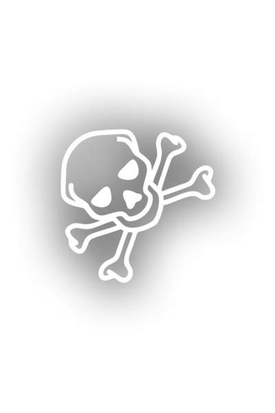 Reysa Tasarım ملصق سيارة على شكل رأس هيكل عظمي مقاس 17 × 17 سم باللون الأبيض